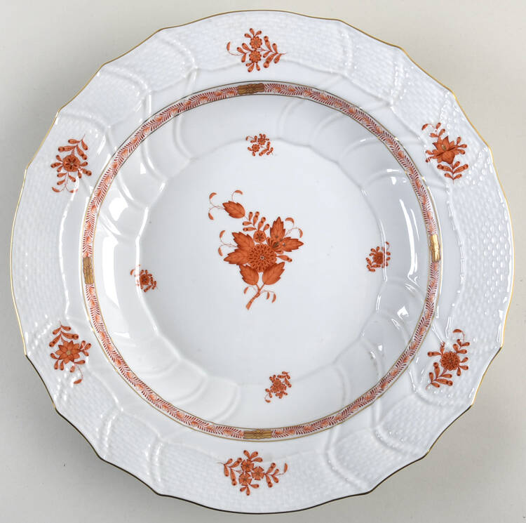 Chinese Bouquet Rust (AOG) 12" Chop Plate (Round Platter)