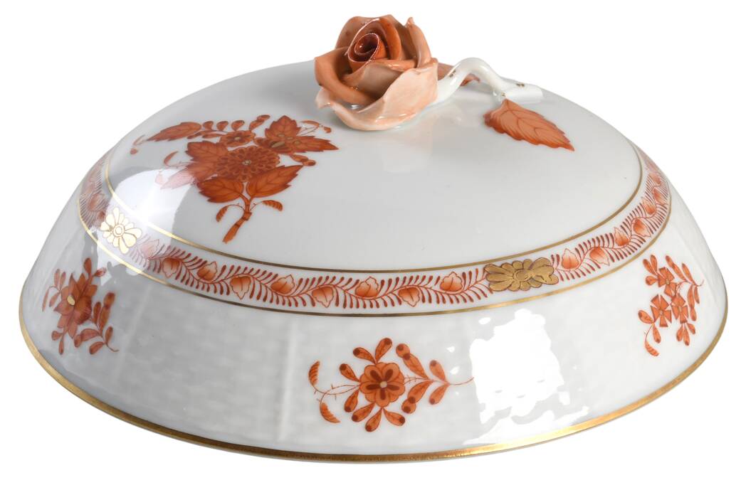 Chinese Bouquet Rust (AOG) Lid for Muffin Dish