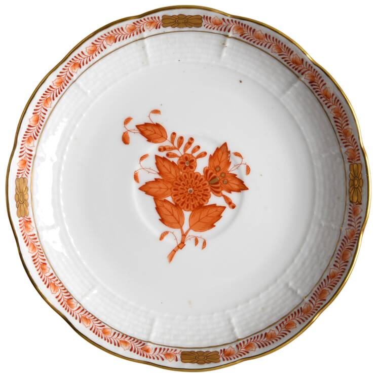 Chinese Bouquet Rust (AOG) Saucer for Flat Cup
