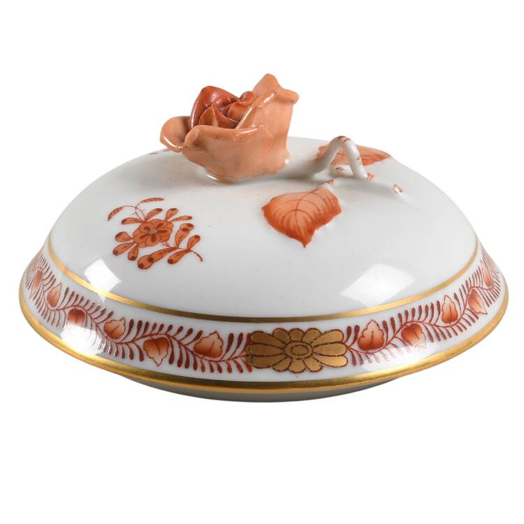 Chinese Bouquet Rust (AOG) Lid for 4" Ginger Jar
