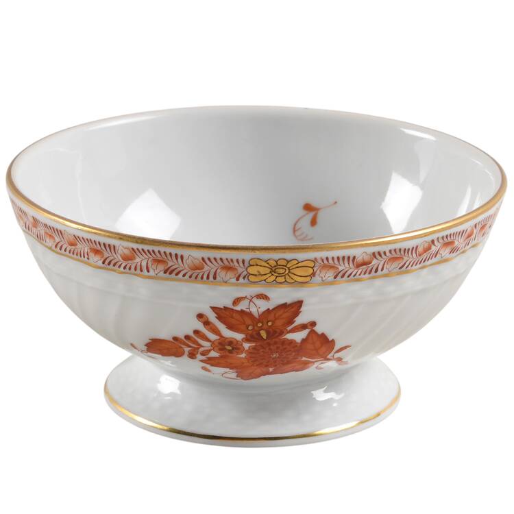 Chinese Bouquet Rust (AOG) Cranberry Bowl