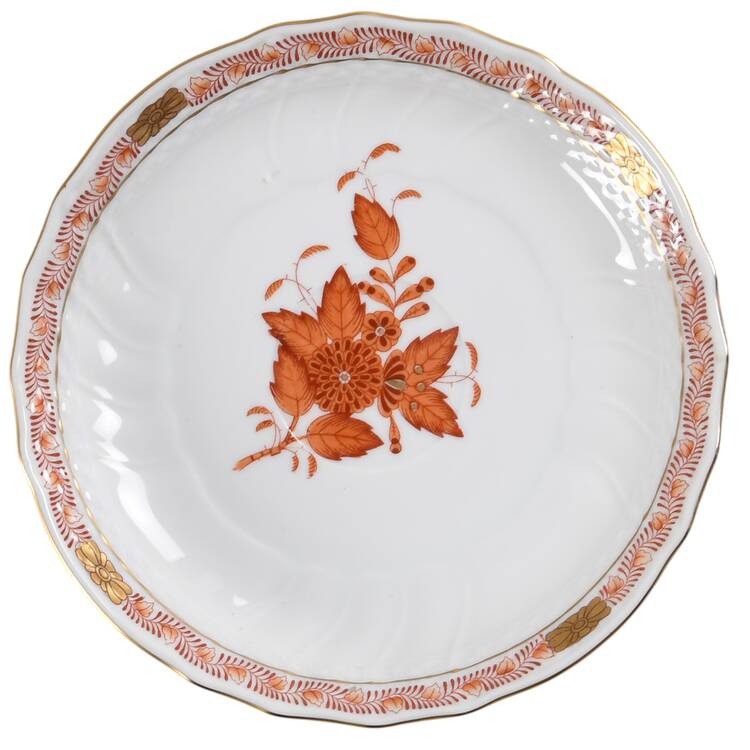 Chinese Bouquet Rust (AOG) Saucer for Flat Cup