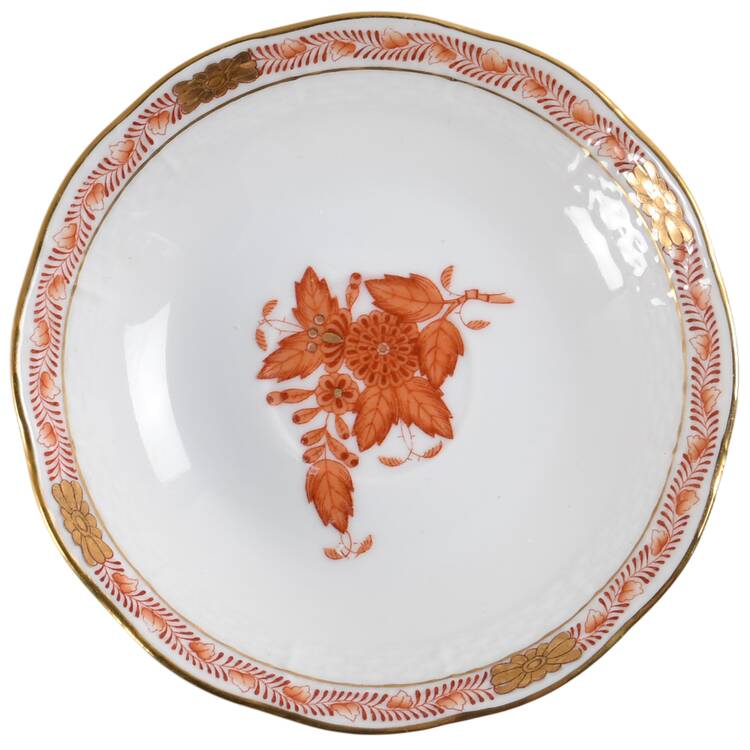 Chinese Bouquet Rust (AOG) Saucer for Flat Demitasse Cup