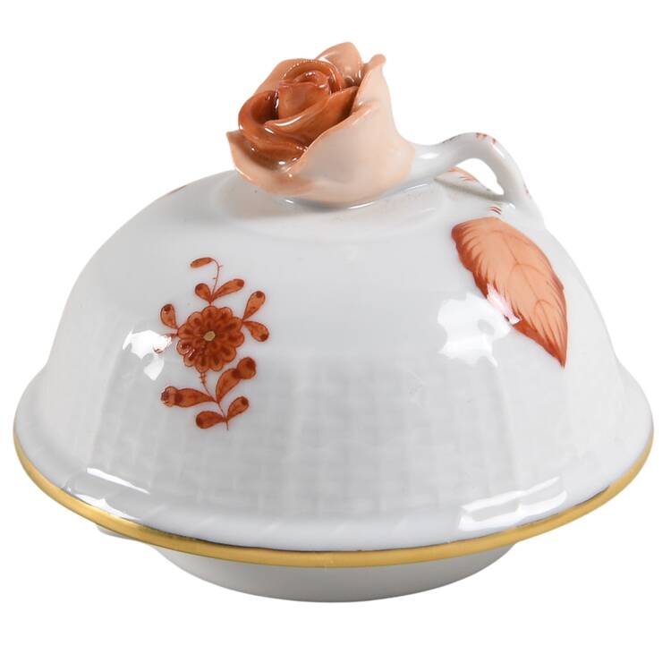 Chinese Bouquet Rust (AOG) Lid for Small Coffee Pot