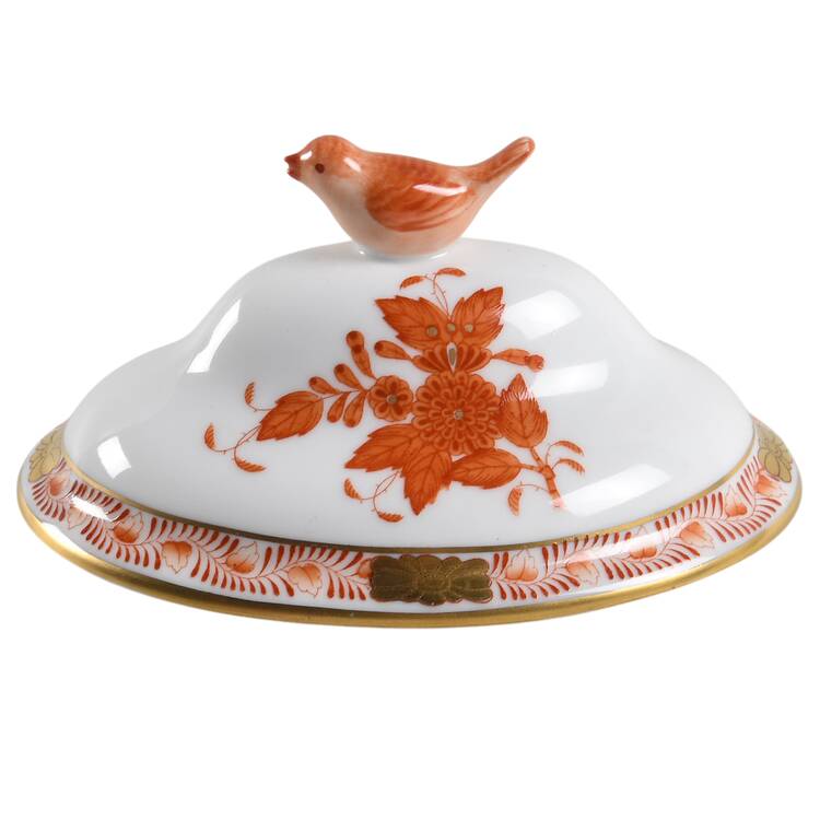 Chinese Bouquet Rust (AOG) Lid for Mini Tureen