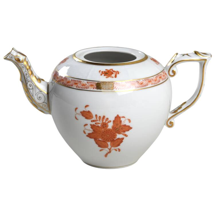 Chinese Bouquet Rust (AOG) Mini Teapot No Lid