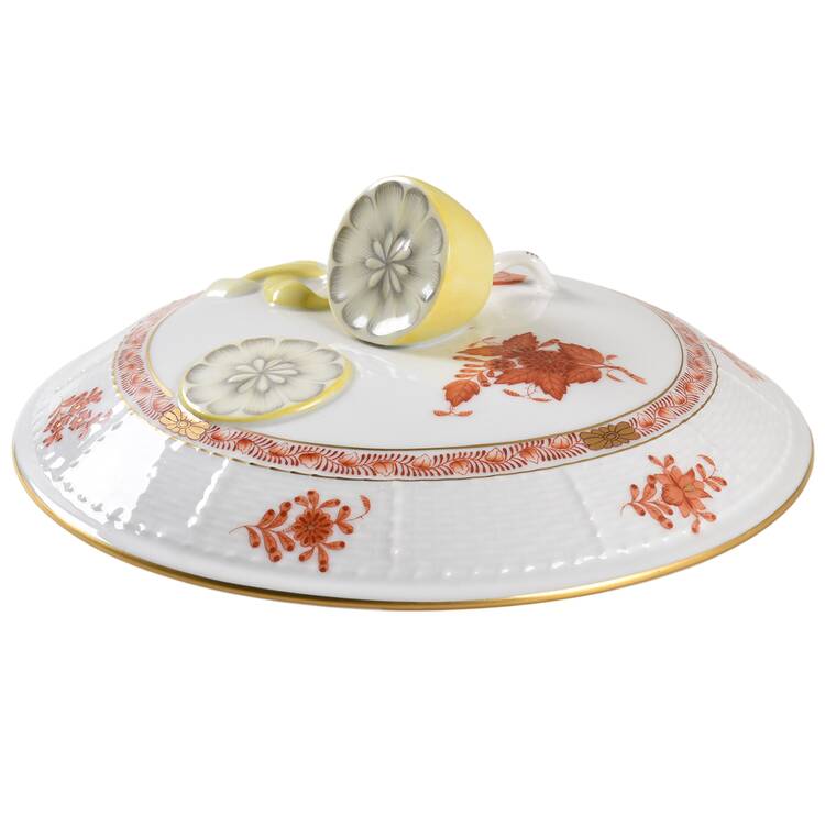 Chinese Bouquet Rust (AOG) Lid for Round Vegetable