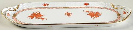 Chinese Bouquet Rust (AOG) 14" Sandwich Tray