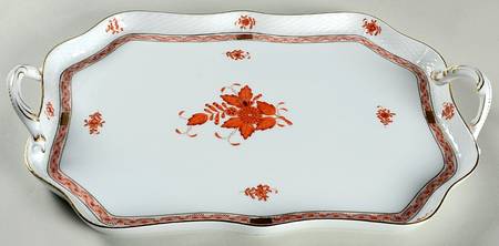 Chinese Bouquet Rust (AOG) 18" Rectangular Serving Platter