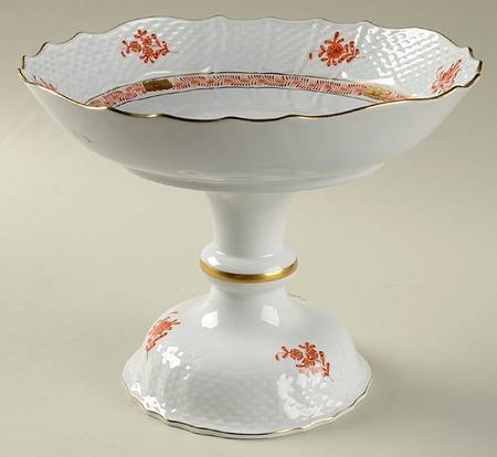 Chinese Bouquet Rust (AOG) Round Compote (Height X Width)