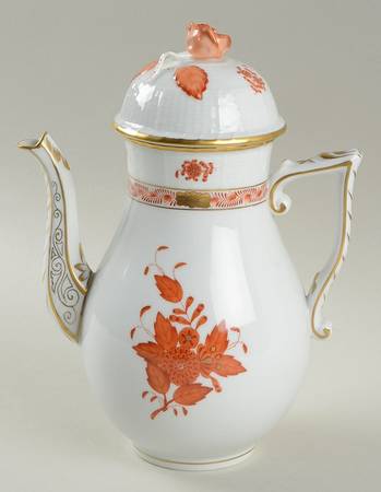 Chinese Bouquet Rust (AOG) Small Coffee Pot & Lid