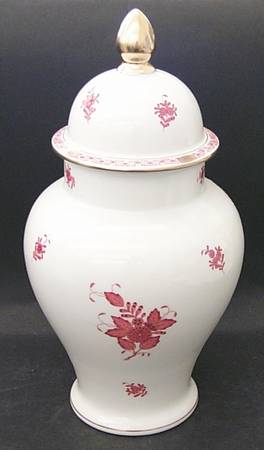 Chinese Bouquet Rust (AOG) 14" Urn with Lid