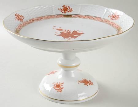 Chinese Bouquet Rust (AOG) Round Compote (Height X Width) by Herend