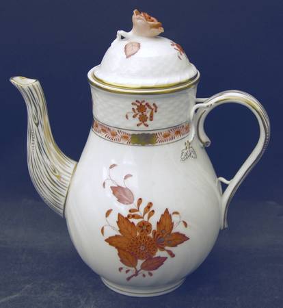 Chinese Bouquet Rust (AOG) Mini Coffee Pot & Lid