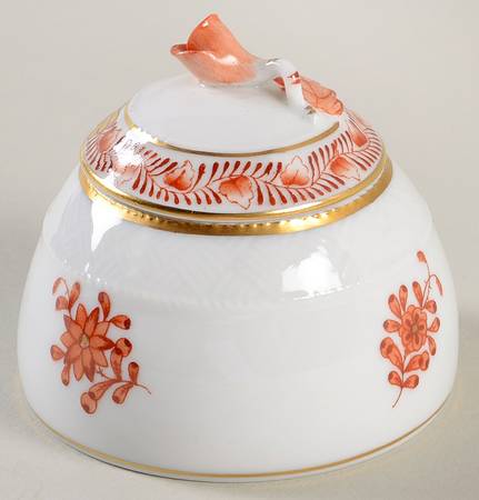Chinese Bouquet Rust (AOG) Honey Pot & Lid