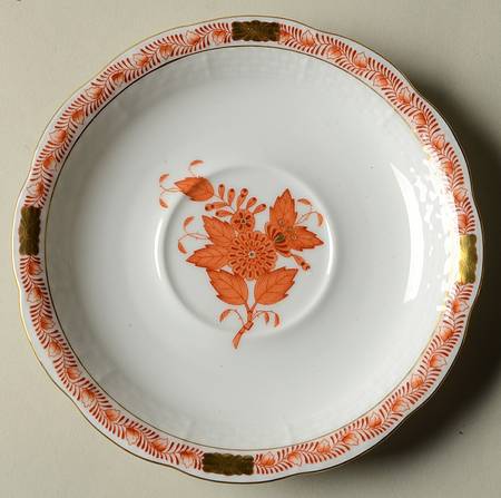 Chinese Bouquet Rust (AOG) Saucer for Flat Cup
