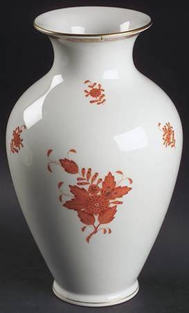 Chinese Bouquet Rust (AOG) 9" Vase
