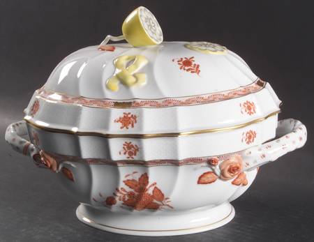 Chinese Bouquet Rust (AOG) Tureen & Lid