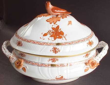 Chinese Bouquet Rust (AOG) Tureen & Lid