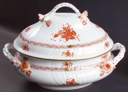 Chinese Bouquet Rust (AOG) Tureen & Lid by Herend