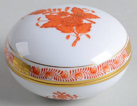 Chinese Bouquet Rust (AOG) 3" Round Box & Lid