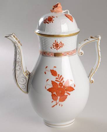 Chinese Bouquet Rust (AOG) Coffee Pot & Lid