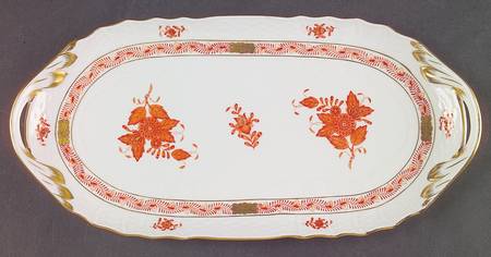 Chinese Bouquet Rust (AOG) 12" Sandwich Tray