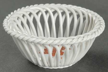 Chinese Bouquet Rust (AOG) Open Weave Basket by Herend