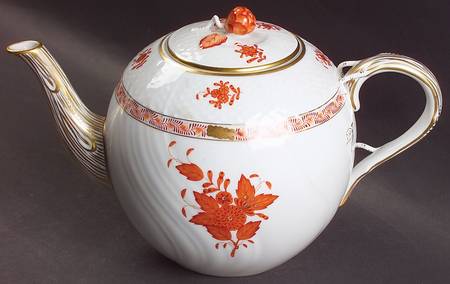 Chinese Bouquet Rust (AOG) Large Tea Pot & Lid