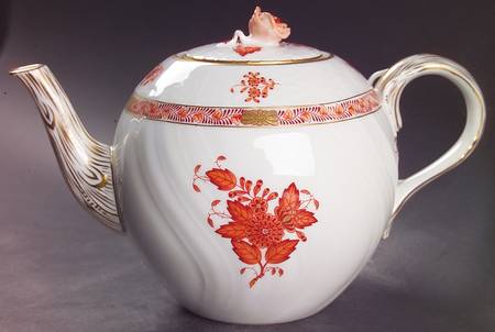 Chinese Bouquet Rust (AOG) Teapot & Lid