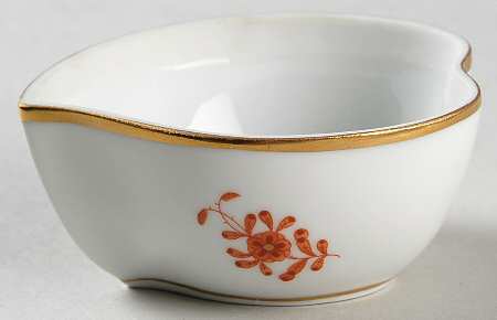 Chinese Bouquet Rust (AOG) 3" Heart Shape Bon Bon No Lid