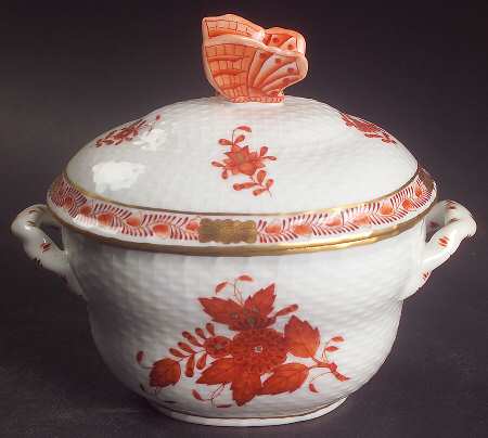 Chinese Bouquet Rust (AOG) Small Candy Box by Herend