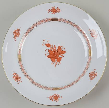 Chinese Bouquet Rust (AOG) Underplate for Dolphin Handle & Finial Tureen