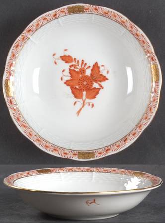 Chinese Bouquet Rust (AOG) Fruit/Dessert (Sauce) Bowl