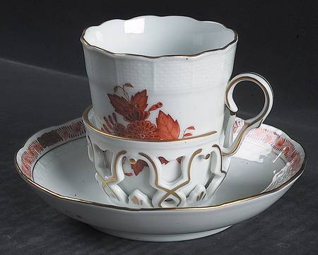Chinese Bouquet Rust (AOG) Trembleuse Cup & Saucer Set