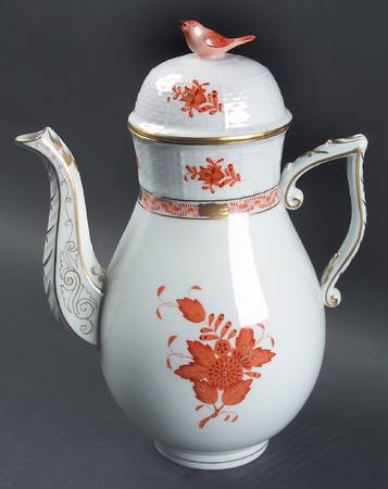 Chinese Bouquet Rust (AOG) Coffee Pot & Lid