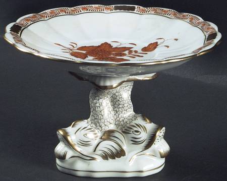 Chinese Bouquet Rust (AOG) Round Compote (Height X Width) by Herend