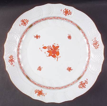 Chinese Bouquet Rust (AOG) 13" Chop Plate (Round Platter)