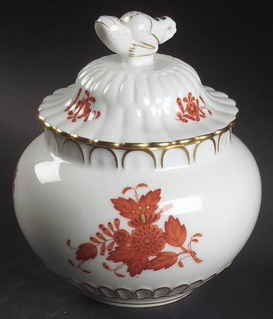 Chinese Bouquet Rust (AOG) Candy Box & Lid