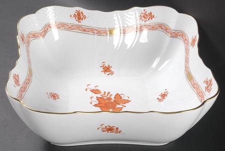 Chinese Bouquet Rust (AOG) 10" Square Salad Serving Bowl