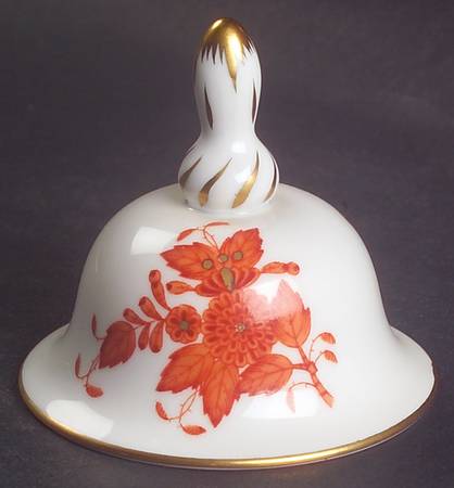 Chinese Bouquet Rust (AOG) Bell by Herend