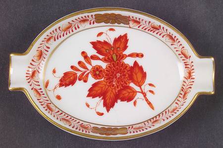 Chinese Bouquet Rust (AOG) 3" Oval Ashtray