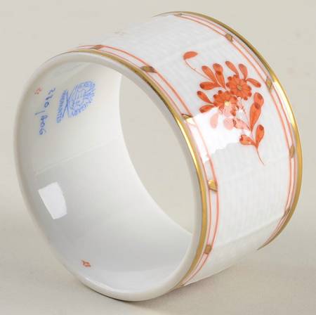Chinese Bouquet Rust (AOG) Napkin Ring by Herend