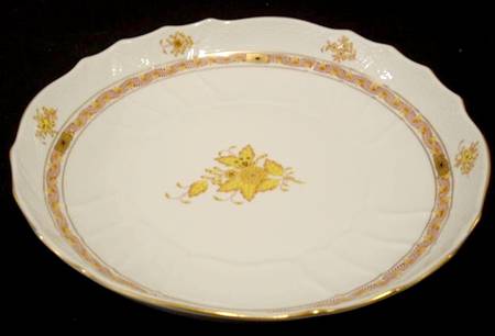 Chinese Bouquet Yellow (AJ) 10" Round Vegetable Bowl