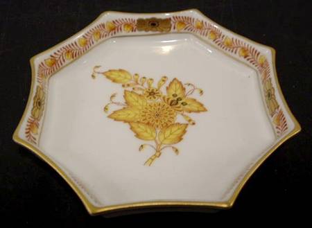 Chinese Bouquet Yellow (AJ) Octagonal Ashtray