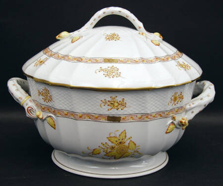 Chinese Bouquet Yellow (AJ) Tureen & Lid