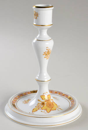 Chinese Bouquet Yellow (AJ) 7" Candlestick