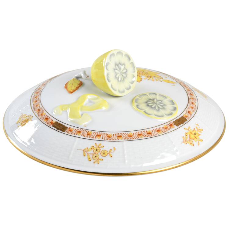 Chinese Bouquet Yellow (AJ) Lid for Round Vegetable