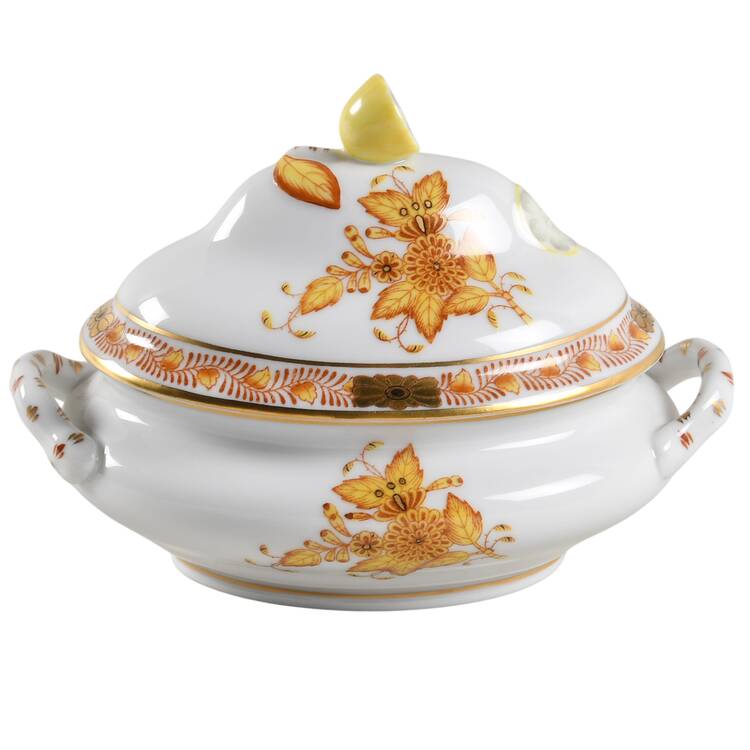 Chinese Bouquet Yellow (AJ) Mini Tureen & Lid