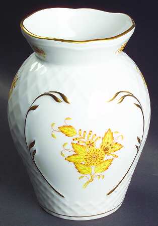 Chinese Bouquet Yellow (AJ) 5" Vase